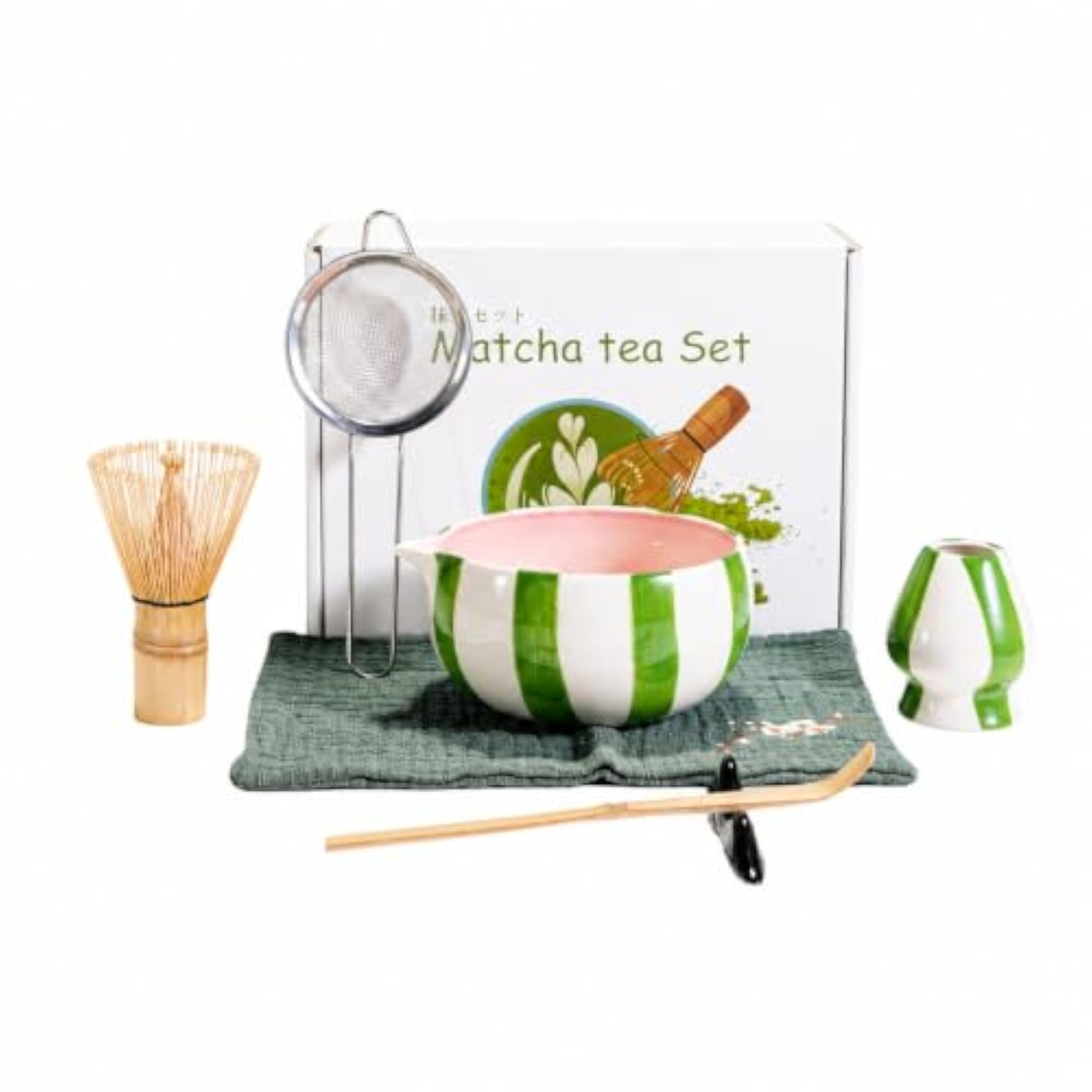 7 Pieces Beginner-Friendly Matcha Set with Whisk Holder